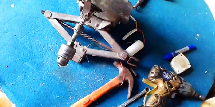 How to make a drilling machine from a jack and a washing machine motor