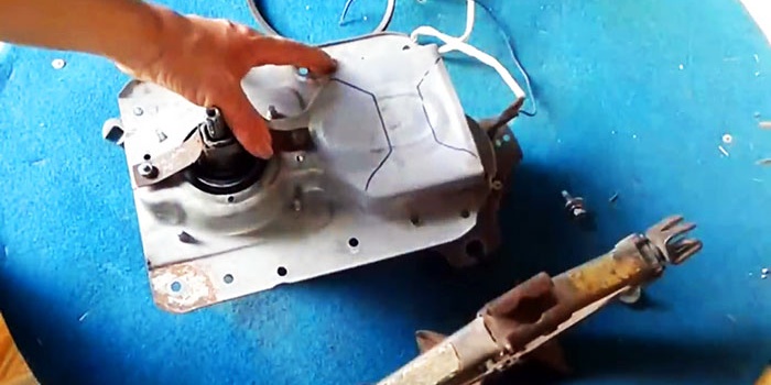 How to make a drilling machine from a jack and a washing machine motor