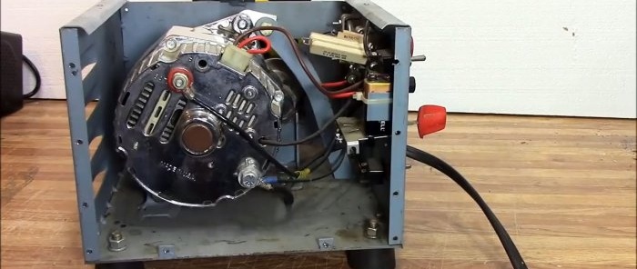 Charger-generator from trimmer engine