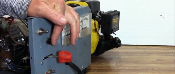 Charger-generator from trimmer engine