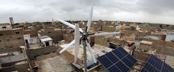 Windmill made from an old hoverboard and water pipe