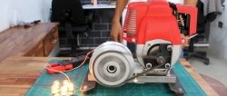 How to make a small electric generator from a Segway and a trimmer motor