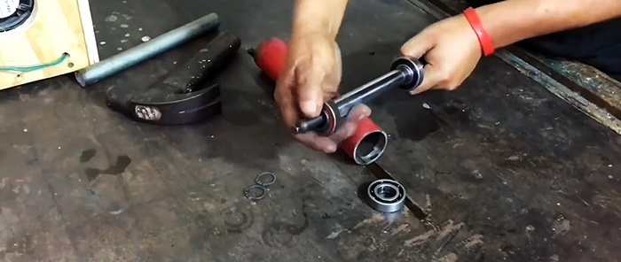 How to make a shaft for a circular saw from scrap materials