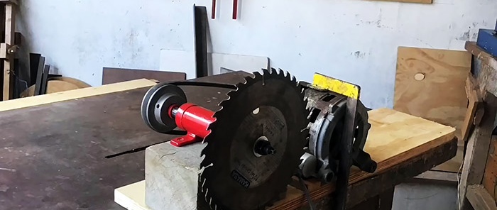 How to make a shaft for a circular saw from scrap materials