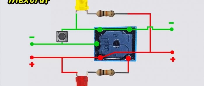 Simple short circuit protection with just one relay