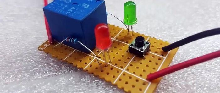 Simple short circuit protection with just one relay