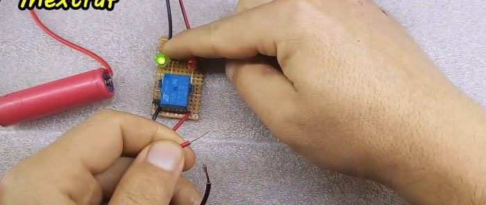 Simple short circuit protection with just one relay