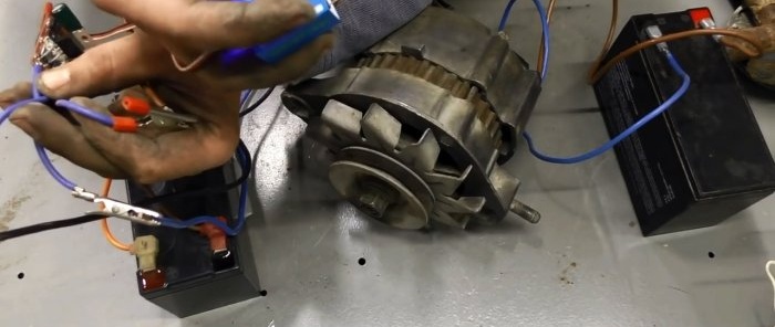 How to make a powerful motor from a car generator