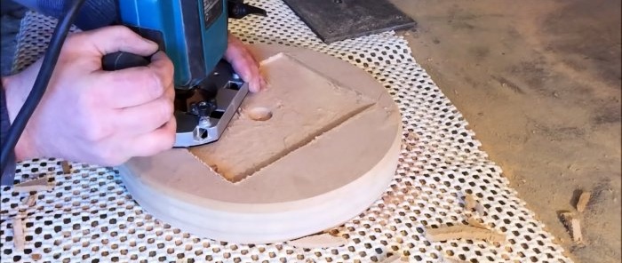 How to make a stool from an old shock absorber