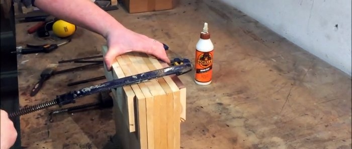 How to make a stool from an old shock absorber