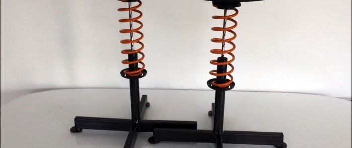 How to make a stool from an old shock absorber