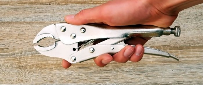 How to convert clamping pliers into a wide quick-release clamp