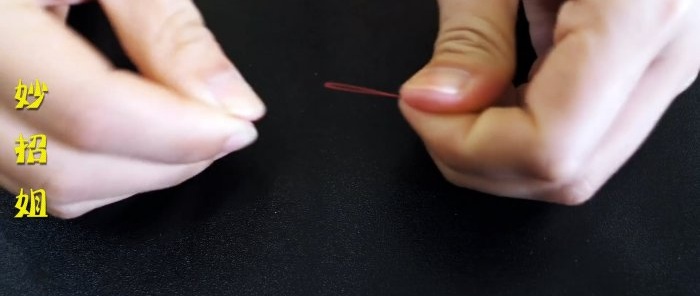 How to quickly make a needle threader