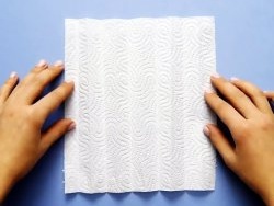 How to make a medical mask from a paper towel in 2 minutes