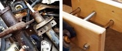 How to make a vice from old shock absorbers