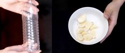 Don't have a grater? How to not only peel but also chop garlic using a plastic bottle