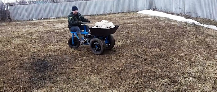 Homemade gasoline car with amazing and simple controls