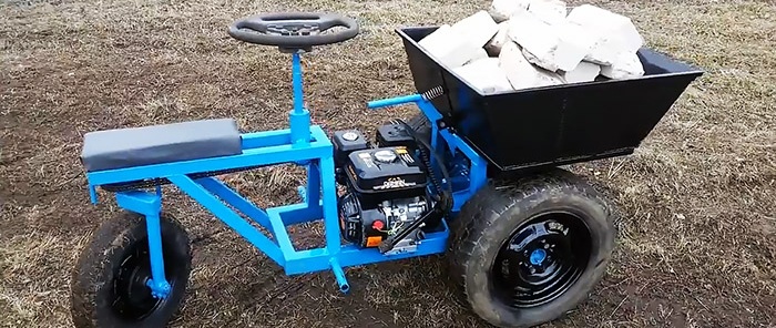 Homemade gasoline car with amazing and simple controls