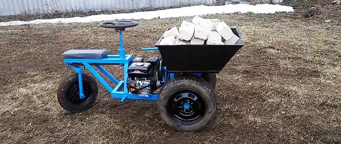 Homemade gasoline car with amazing and simple controls