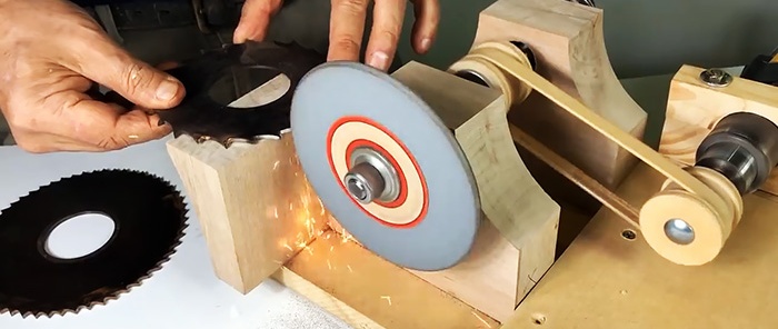 How to make a machine for sharpening circular saws and more from a drill