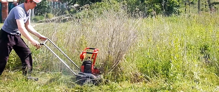 Come realizzare un potente tosaerba con una vecchia motosega