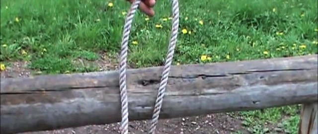 How to tie a rope to a pole so you can easily untie it later