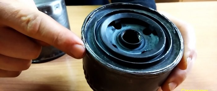 How to make a mini tourist heater from an oil filter