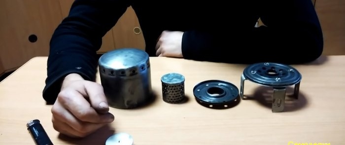 How to make a mini tourist heater from an oil filter