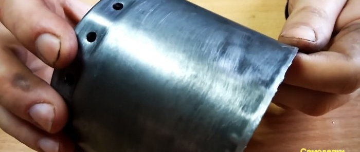 How to make a mini tourist heater from an oil filter