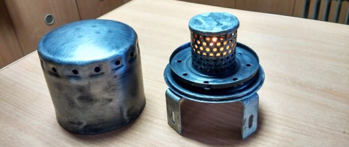 How to make a mini tourist heater from an oil filter