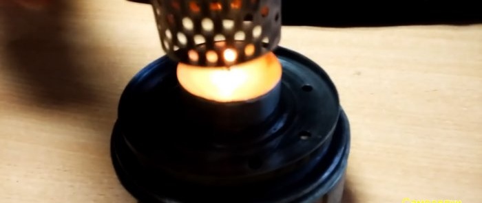 How to make a mini tourist heater from an oil filter