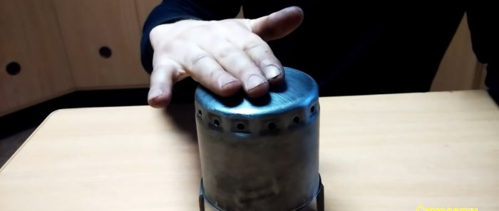 How to make a mini tourist heater from an oil filter