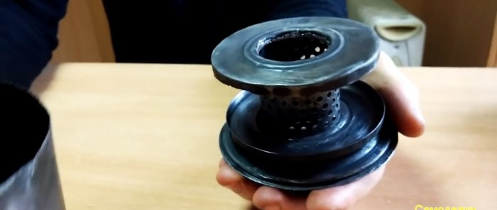 How to make a mini tourist heater from an oil filter