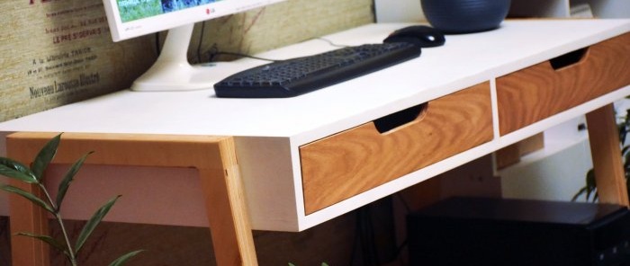 How to make a computer desk in Scandinavian style