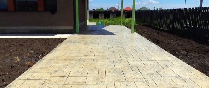 How to lay stamped concrete