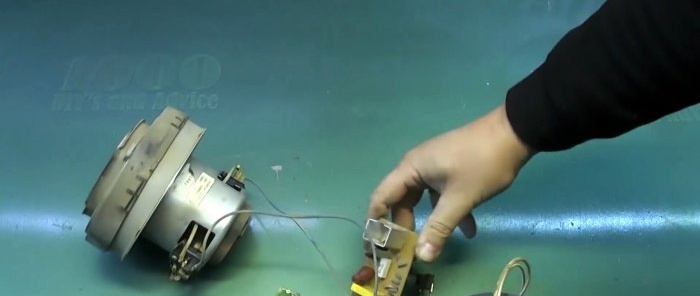 How to make a power regulator for a power tool from an old vacuum cleaner