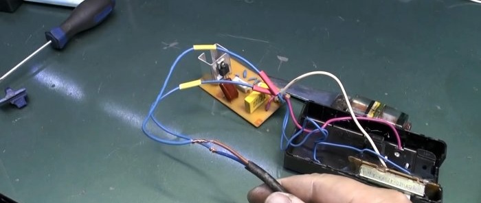 How to make a power regulator for a power tool from an old vacuum cleaner