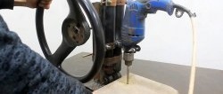 Drill stand for drill from old shock absorbers