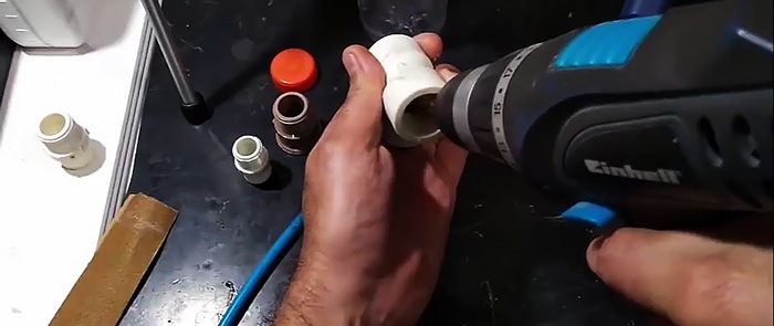 Making a foam nozzle for a garden hose