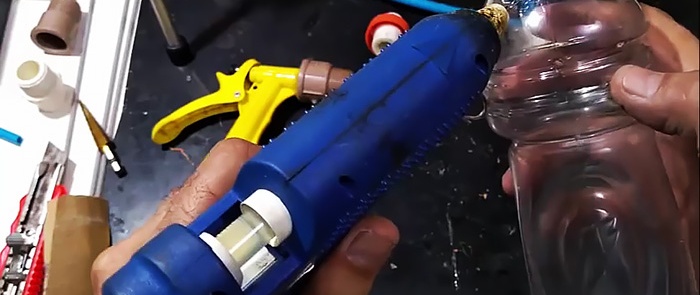 Making a foam nozzle for a garden hose