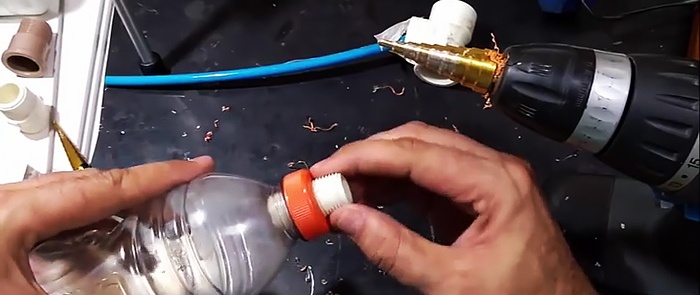 Making a foam nozzle for a garden hose