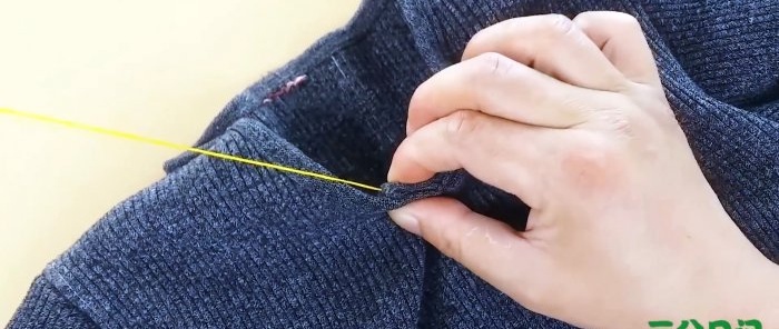 How to narrow the neckline of a sweater or T-shirt with your own hands