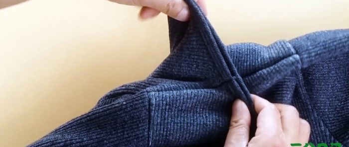 How to narrow the neckline of a sweater or T-shirt with your own hands