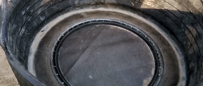 How to make a water tank from an old tire