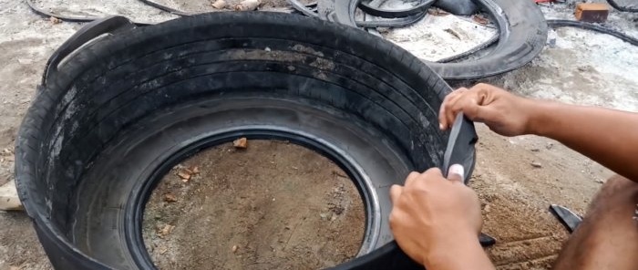 How to make a water tank from an old tire