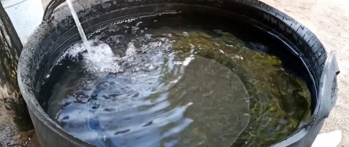 How to make a water tank from an old tire