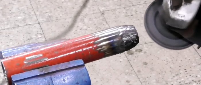 How to make an injection propane burner from a piece of pipe