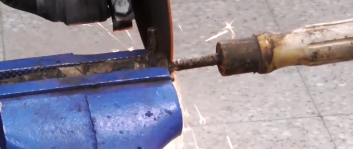 How to make an injection propane burner from a piece of pipe