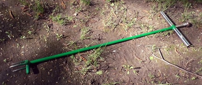 How to make a device for removing weeds by the root