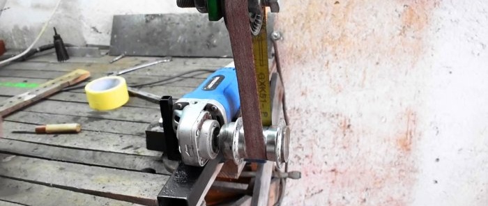 The simplest grinder from a bicycle hub grinder and a timing roller